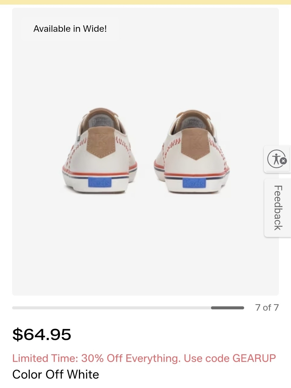Keds Champion Pennant Leather Lace Up- Baseball - Picture 4 of 7